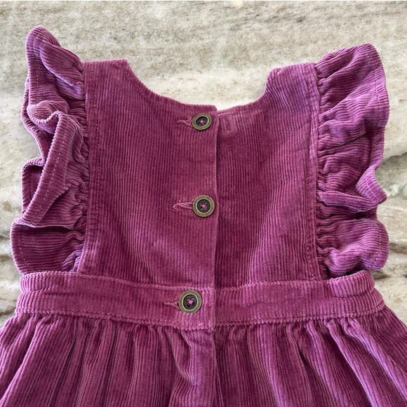 Jamie Kay Corduroy Embroidered Flowers Dress, Purple, Toddler Girl 2T - Picture 6 of 8